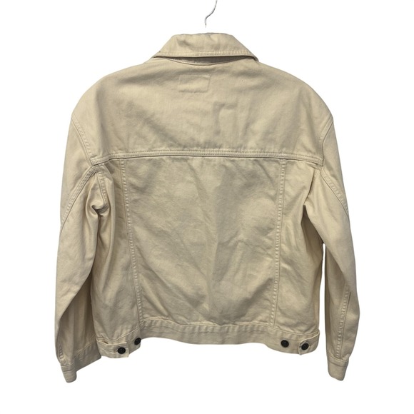 We The Free Jean Jacket Free People ‎ Womens XS Cream Denim Trucker Button Front - Picture 2 of 15